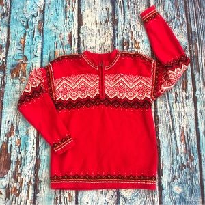 EUC Boys Hanna Andersson Half-Zip Holiday Winter Sweater